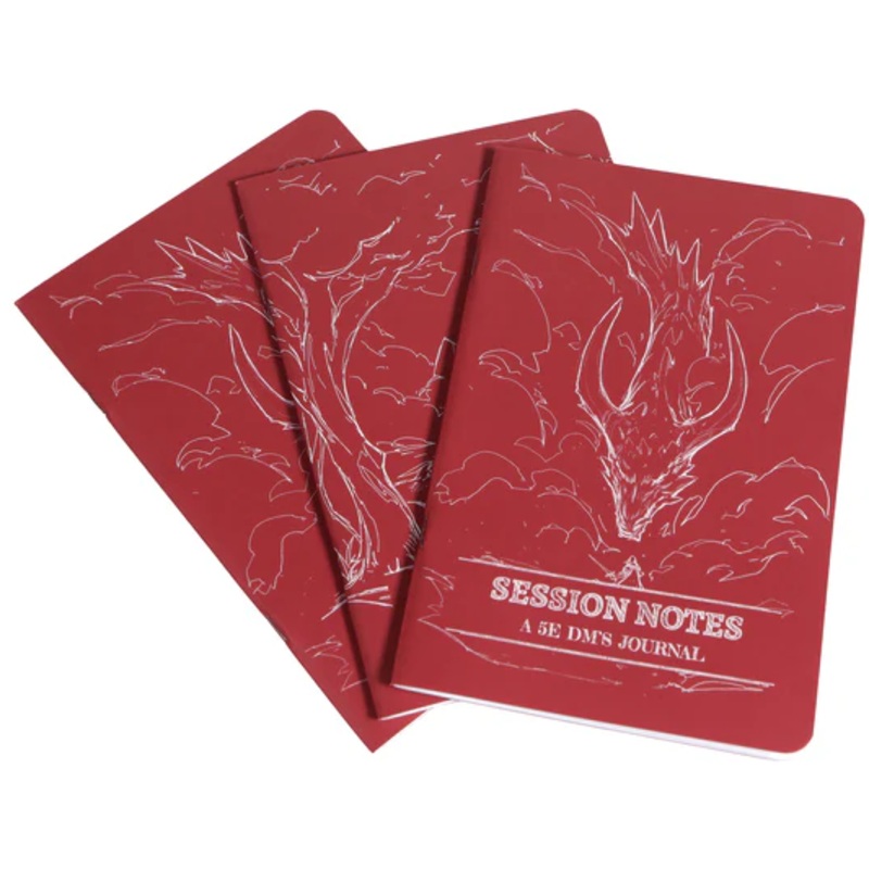 Dungeon Notes DM Journal 3 Pk Red