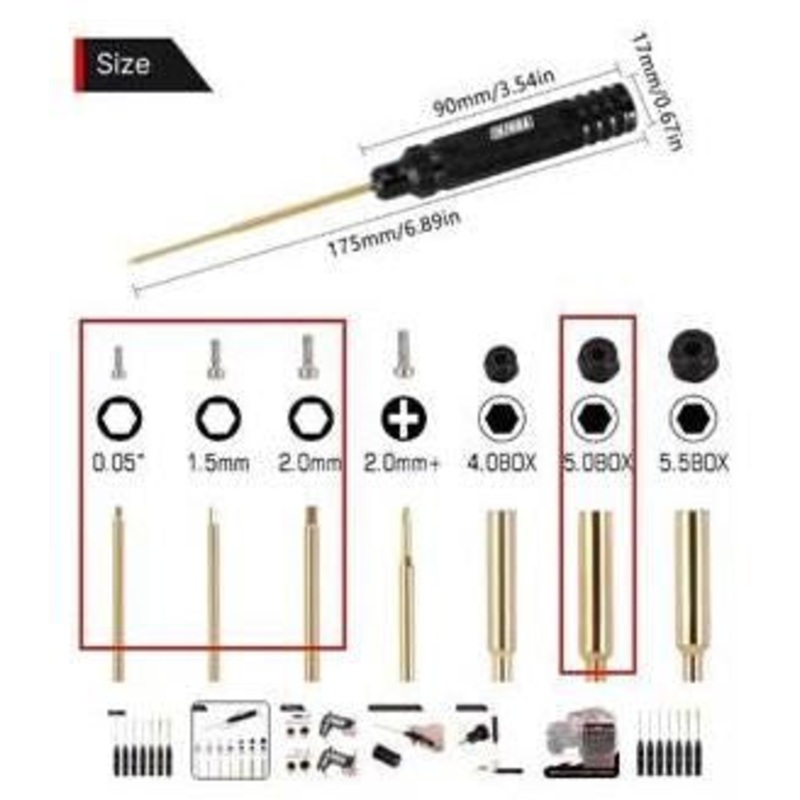 Hobby Details TRX-4M Tool Kit (0.05/1.5mm/2.0mm/5.0mm) – HDTT4M5152