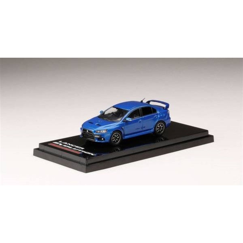 [ Back-order ] Hobby Japan HJ642053ABL 1:64 MITSUBISHI LANCER EVOLUTION 10 FINAL EDITION WITH ENGINE DISPLAY MODEL LIGHTNING BLUE MICA Diecast model car
