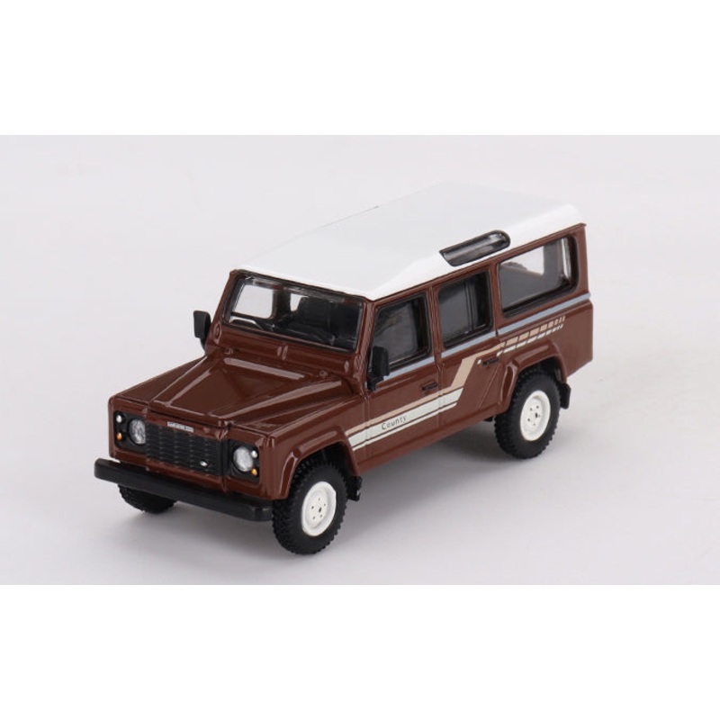 [ Back-order ] TSM MINI-GT MGT00734-R 1:64 Land Rover Defender 110 1985 County Station Wagon Russet Brown RHD model car
