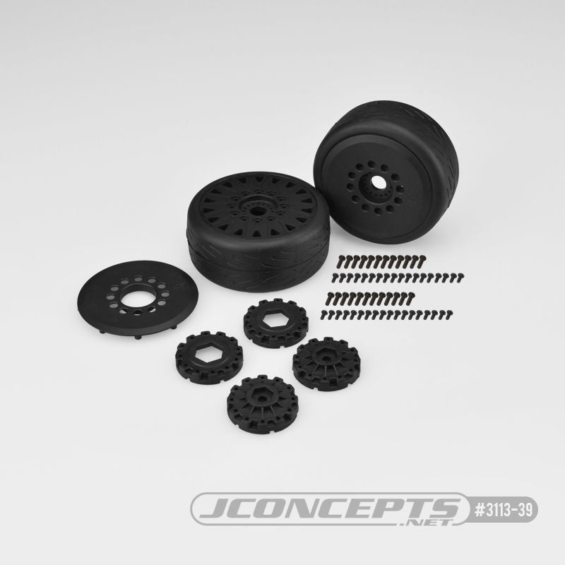 JConcepts Speed Fangs – platinum compound, belted, pre-mounted