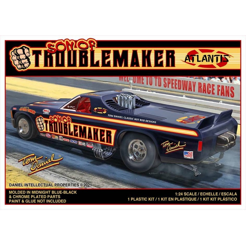 Son of Troublemaker Chevy El Camino Funny Car 1/25 Model Car Kit #2204 by Atlantis