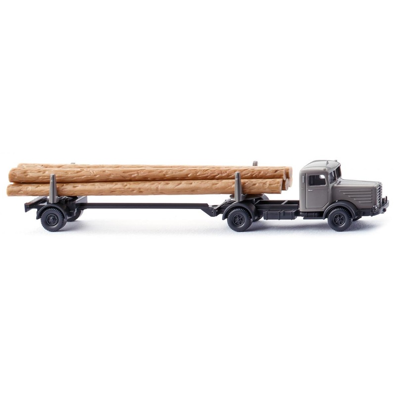 Truck long timber transporter Bssing 8000 – stone grey