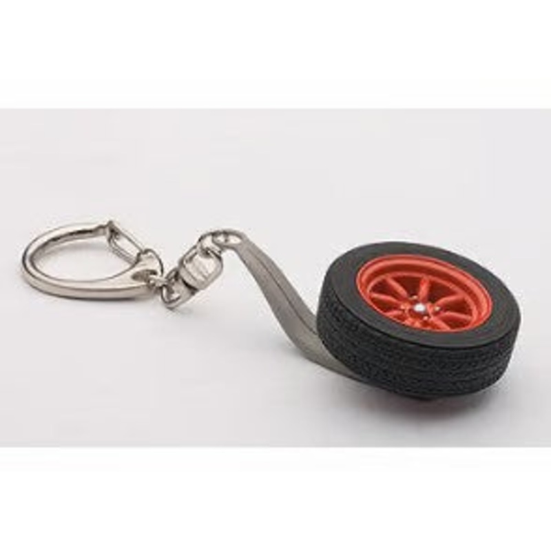 [ Back-order ] AUTOart 41569 1:18 8 spoke wheel key chain red 10cm