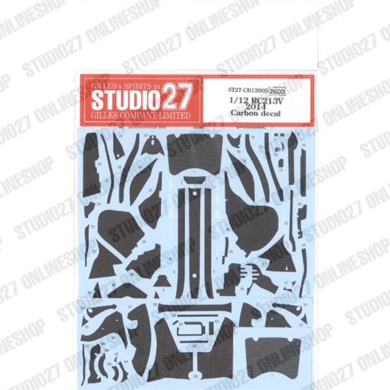 [ Back-order ] STUDIO27 CD12005 1:12 RC213V 2014 Carbon decal for TAMIYA [Carbon Decal]