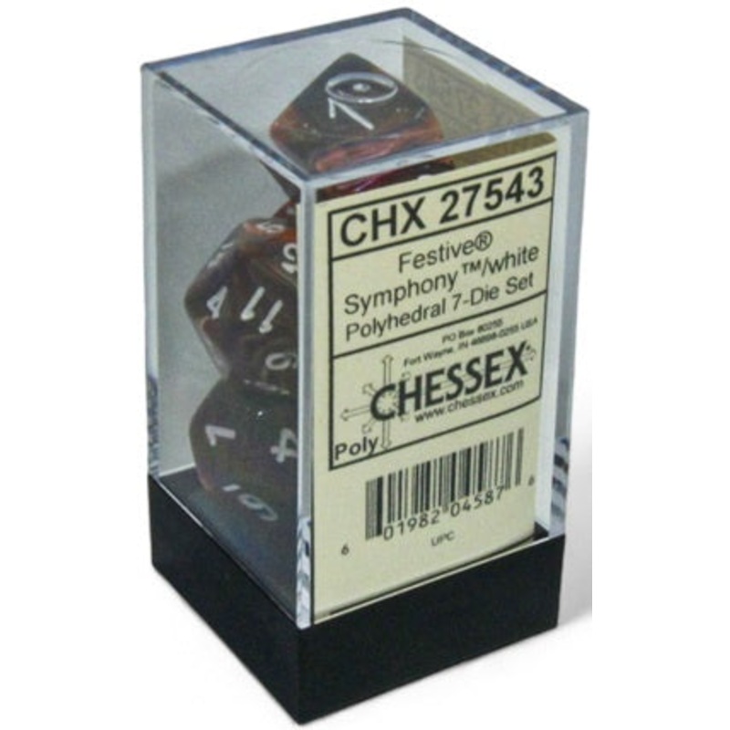 Chessex Festive 7-Die Set Symphony/White CHX27543