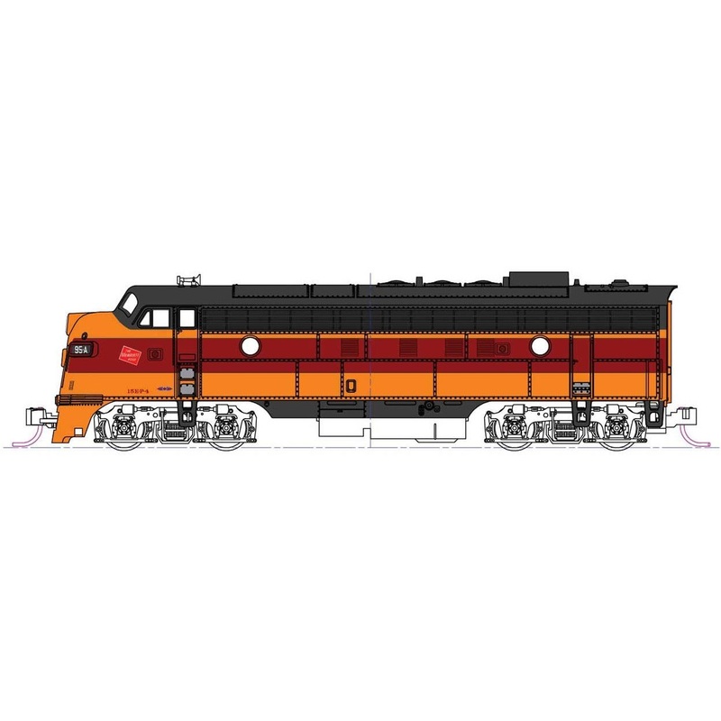 EMD FP7A – DCC — Milwaukee Road #95C (orange, maroon)