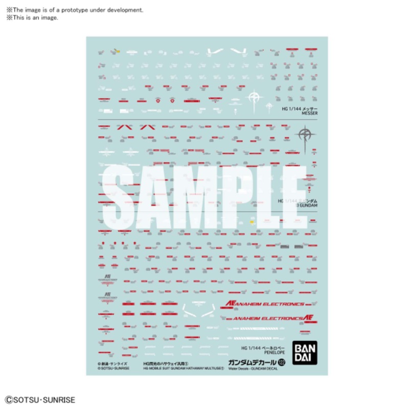 Gundam Decal 122 – Mobile Suit Gundam Hathaway Multiuse 1