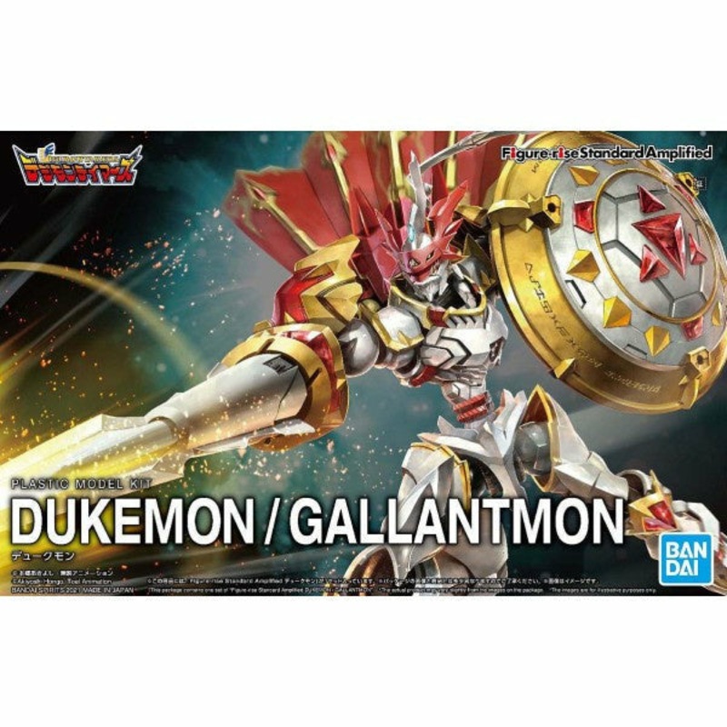 Dukemon/Gallantmon Amplified – Figure-rise Standard #5061669 Digimon Action Figure Model Kit by Bandai