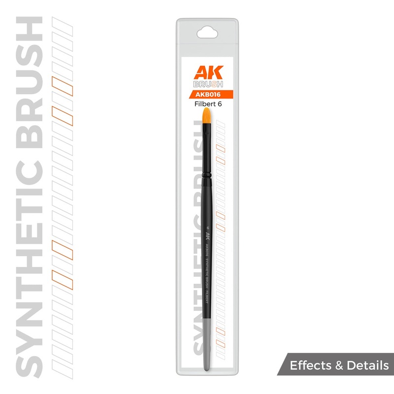 AK Interactive Synthetic Brush Filbert 6 – AK-B016