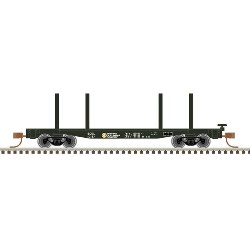 Atlas 50006279 45′ Logging Flat Car British Columbia 10196 Green (N)