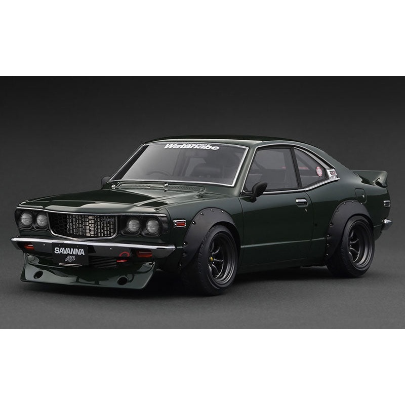 [ Back-order ] ignition model IG3729 1:18 Mazda Savanna S124A Semi Works Green model car