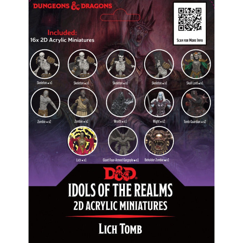 D&D Idols of the Realm Acrylic 2D Minis – Lich Tomb