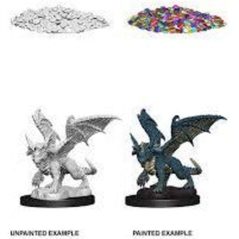 D&D Unpainted Mini – Blue Dragon Wymrling 73852