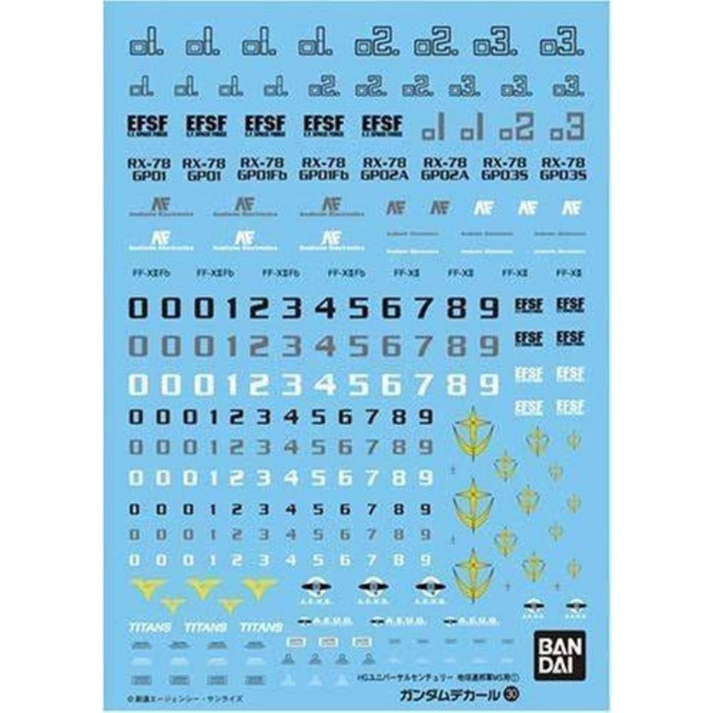 Gundam Decal 30 – Earth Federation Space Force (2)