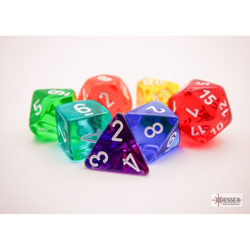 Chessex Prism Translucent 7-Die Set CHX23099