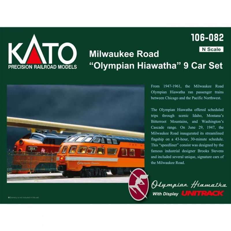 Milwaukee Road Olympian Hiawatha 9 Car Set N