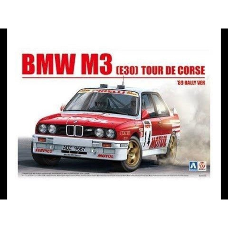Beemax BMW M3 E30 ’89 Tour De Corse Rally Ver. 1/24 Model Car Kit #10506 by Aoshima