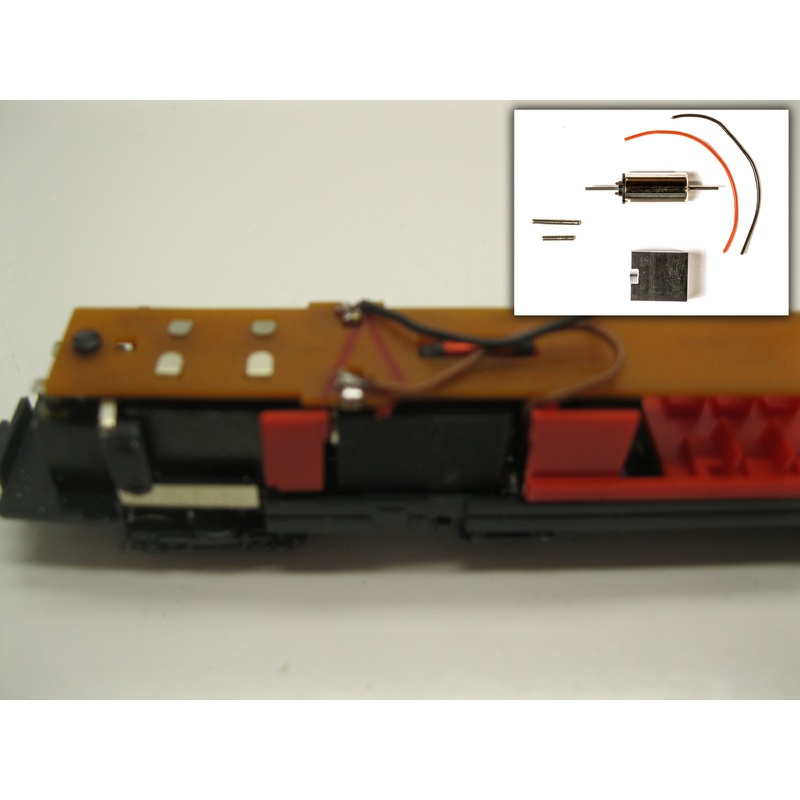 Conversion kit with bell armature motor Fleischmann NS Wadloper, Pendolino, BR 628