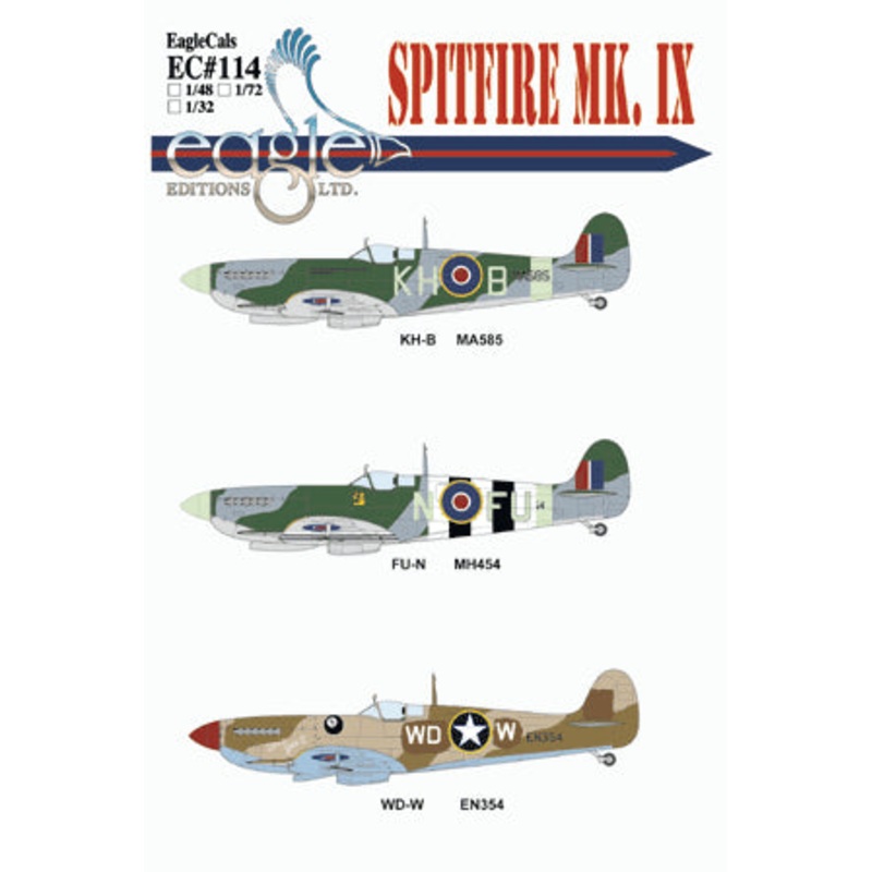Eagle Editions Decal Set 1/48 Spitfire Mk. IX Part 1 EC114-48