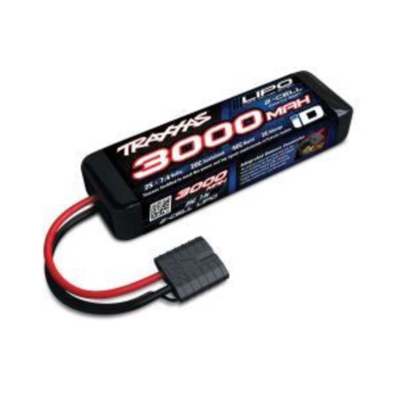 Traxxas 3000mAh 2S 7.4V 20C 2-Cell LiPo iD Battery – TRA2827X
