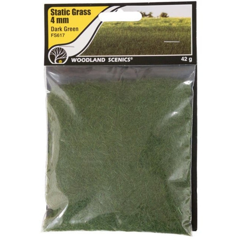 Woodland Scenics Static Grass – 4mm (Dark Green) WOO617