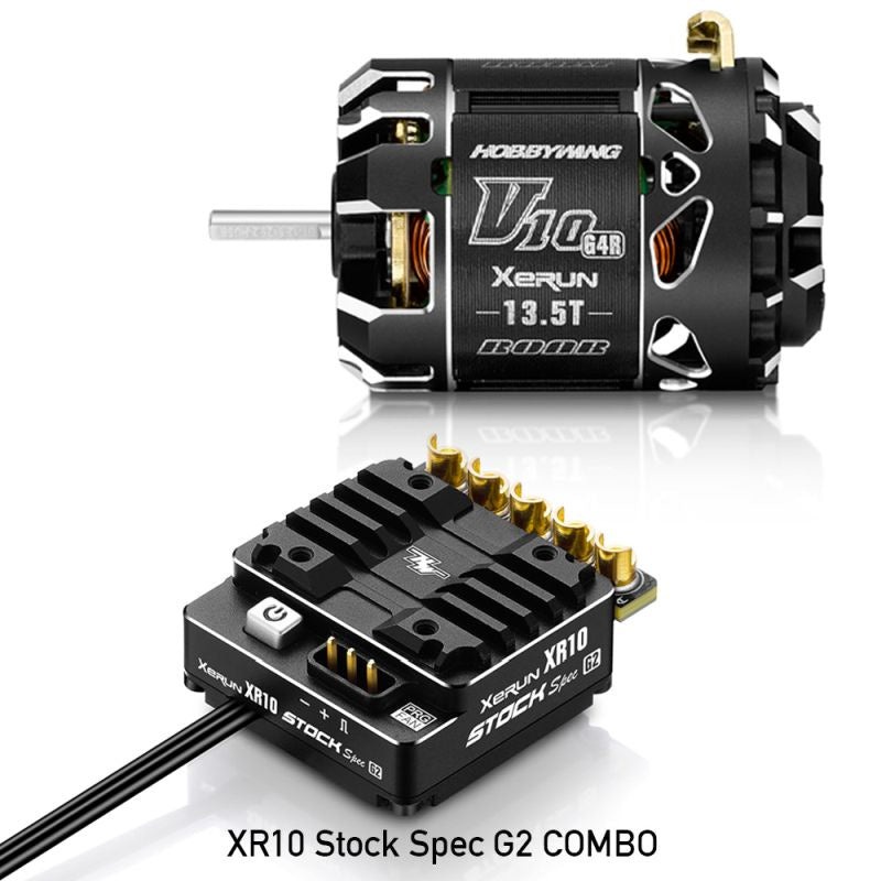 Hobbywing Xerun Combo XR10 Stock 2S G2 ESC & V10 G4R 13.5T Motor – HWI38020377