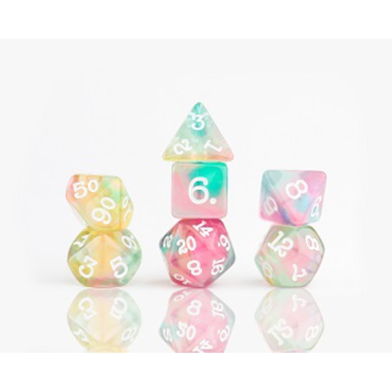 Sirius Dice Opal Glaze Sherbet 7-Die Set