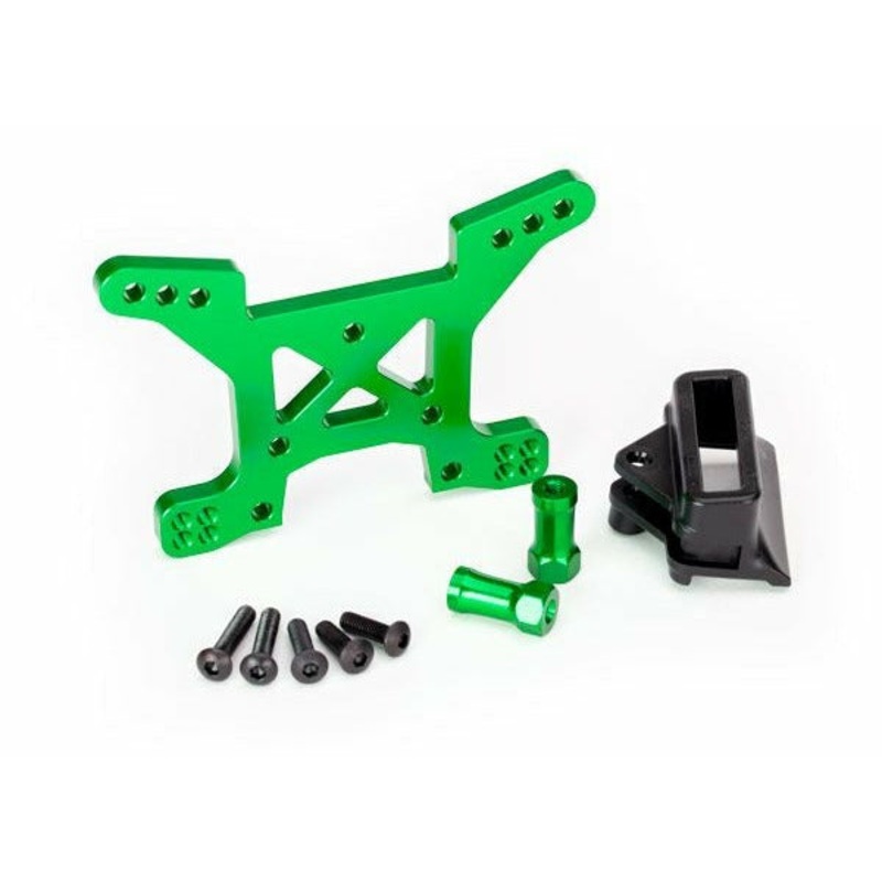 Traxxas Shock tower, front – green aluminum TRA6739G