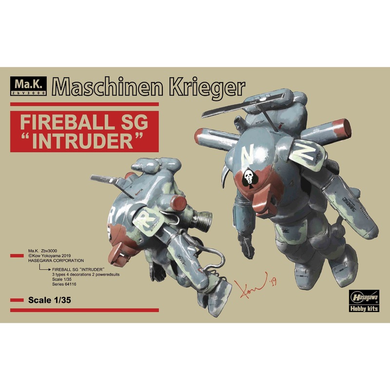 Fireball SG Intruder (2 Suits) 1/35 Ma.K. Model Kit #64116 by Hasegawa