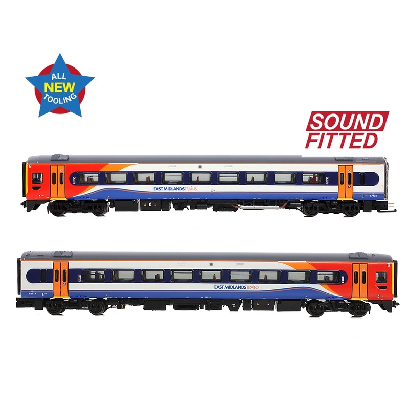 DCC + Sound Diesel multiple unit Class 158 2-Car DMU 158773 East Midlands Trains 2-part