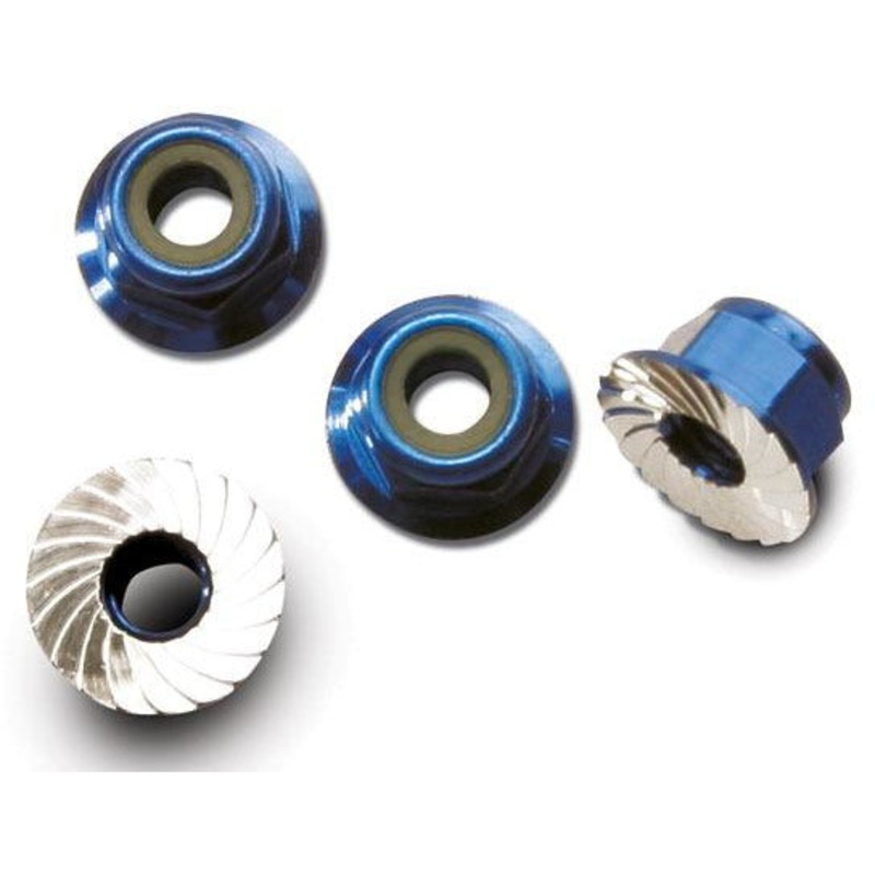Traxxas 4mm Nylon Flanged Locknuts (4) – Assorted Colours TRA1747