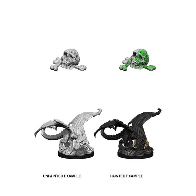 D&D Unpainted Mini – Black Dragon Wyrmling 73850
