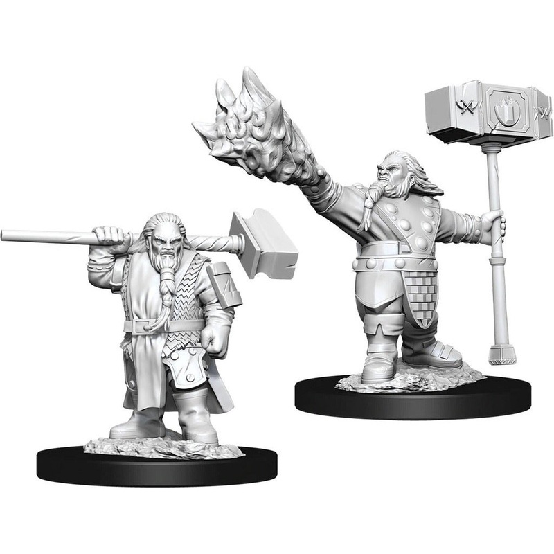 D&D Unpainted Mini – Dwarf Male Cleric 90003