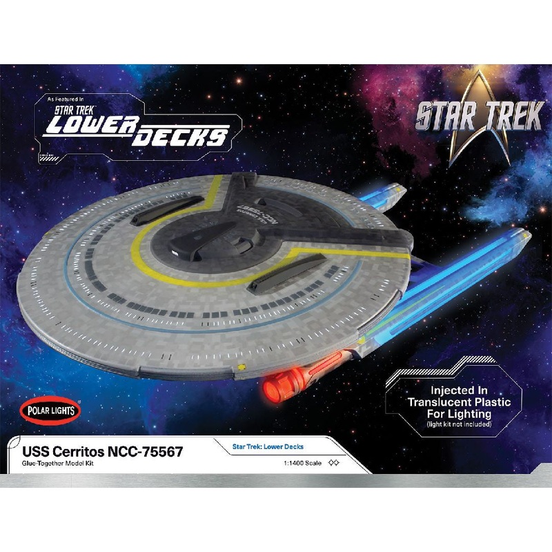 Star Trek Lower Decks U.S.S. Cerritos 1/1400 Kit (Level 2) #1002 by Polar Lights
