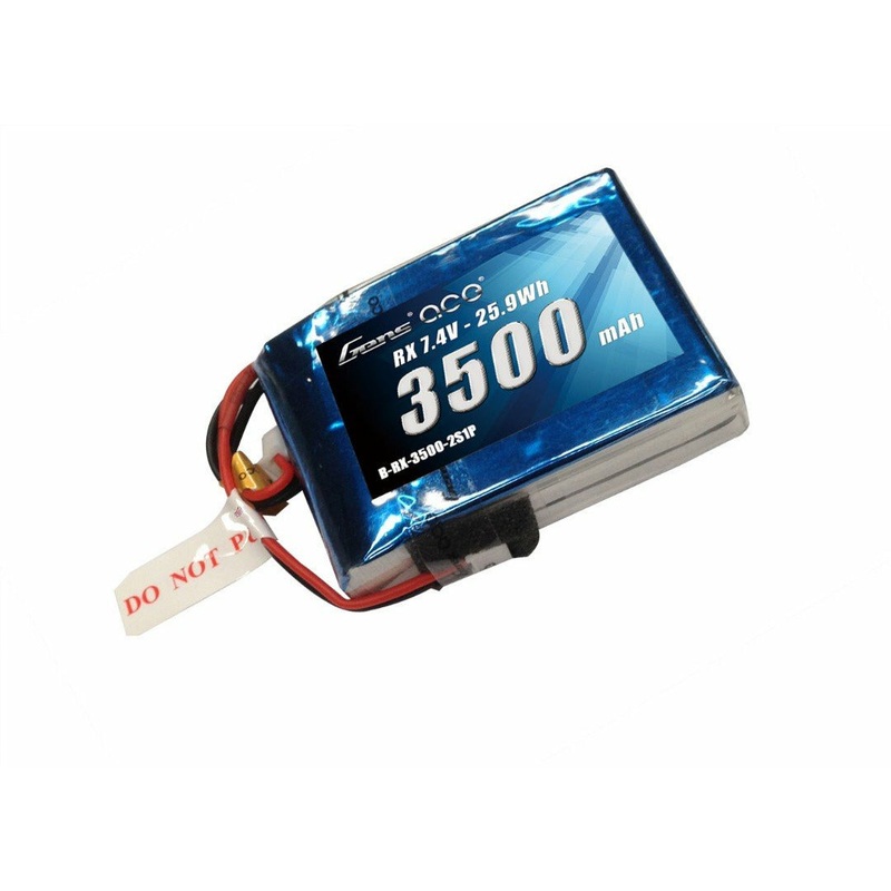 Gens Ace – 049 – 3500mAh 2S1P 7.4V Receiver LiPo EC3 Plug Soft Case