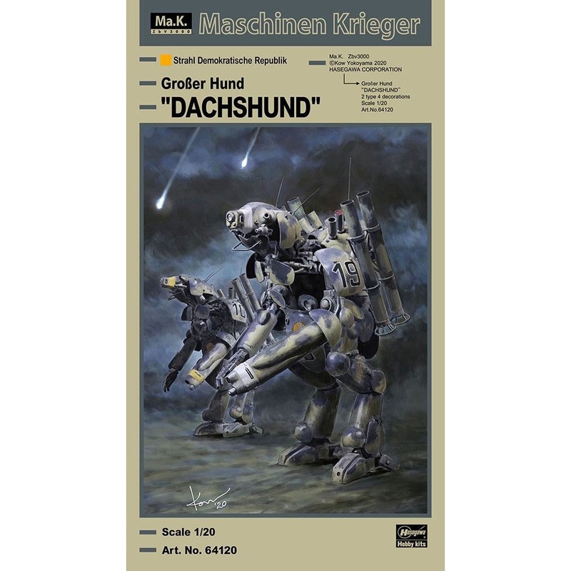 Grosser Hund Dachshund 1/20 Ma.K. Model Kit #64120 by Hasegawa