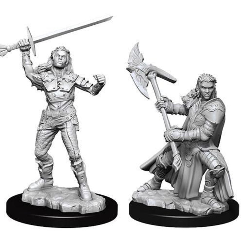 D&D Unpainted Mini – Female Half-Orc Fighter 73542