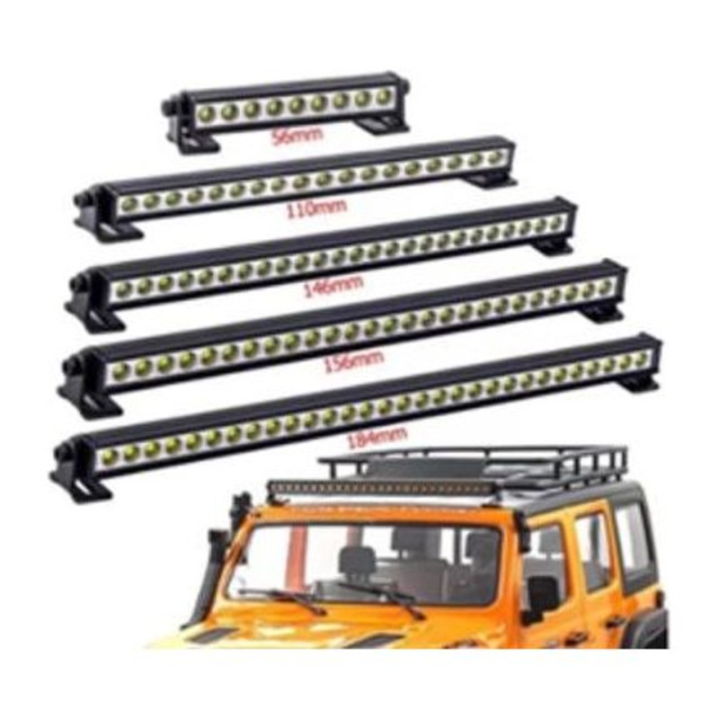 Hobby Details 1/10 Light Bar – 18 LED (White) 5-8V, Roof Mount, 110mm Wide, Receiver Plug