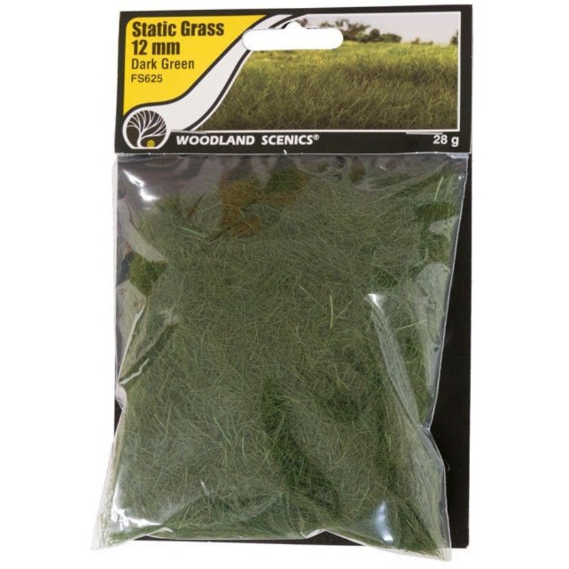 Woodland Scenics Static Grass – 12mm (Dark Green) WOO625