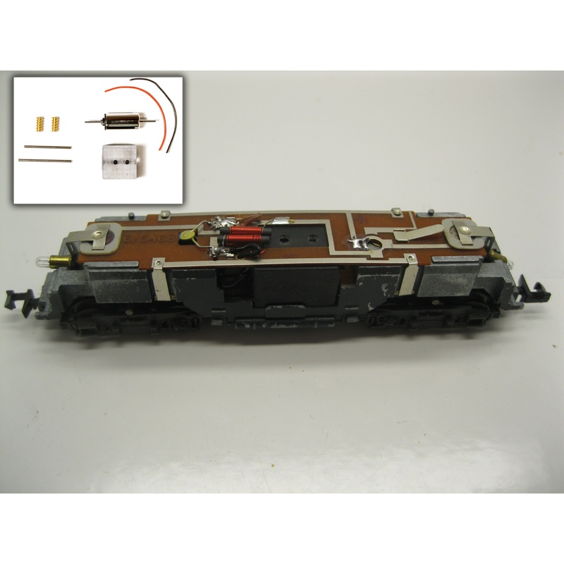 Conversion kit with bell armature motor Fleischmann NS 1600 / SNCF BB 1500, 1600, 22200, 7200