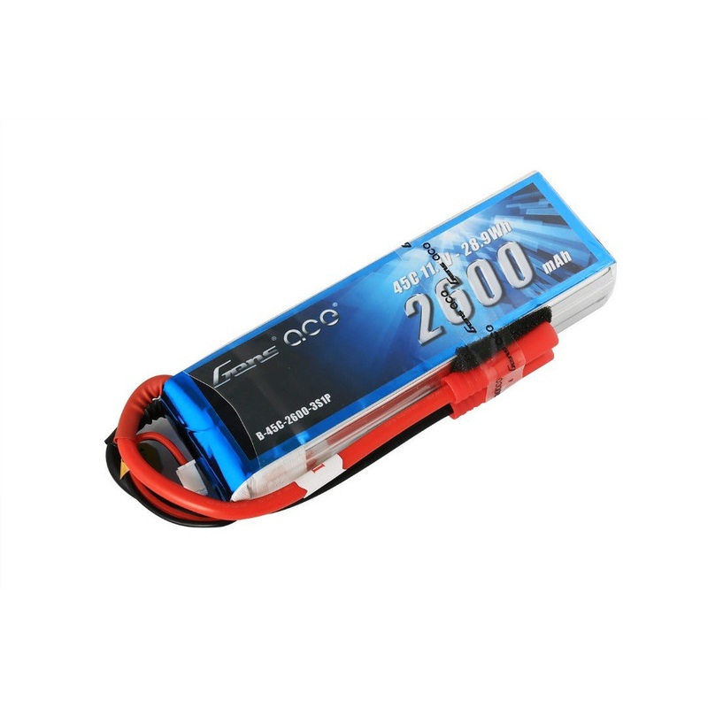 Gens Ace – 013 – 2600mAh 3S1P 11.1V 45C LiPo Deans Plug Soft Case 125x38x23mm