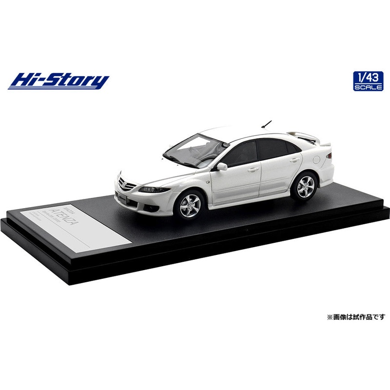 [ Back-order ] Hi-Story HS436WH 1:43 MAZDA ATENZA Sports 23S 2002 Snowflake White Pearl Mica resin model car