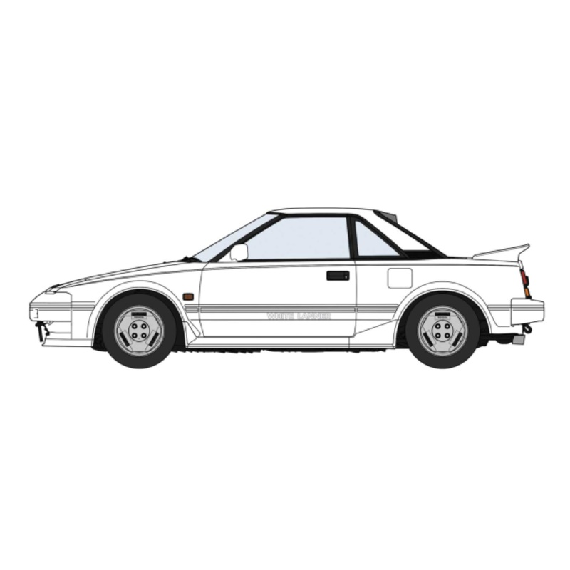 Toyota MR2 (AW11) Early Version White Lanner 1/24 #20656 by Hasegawa