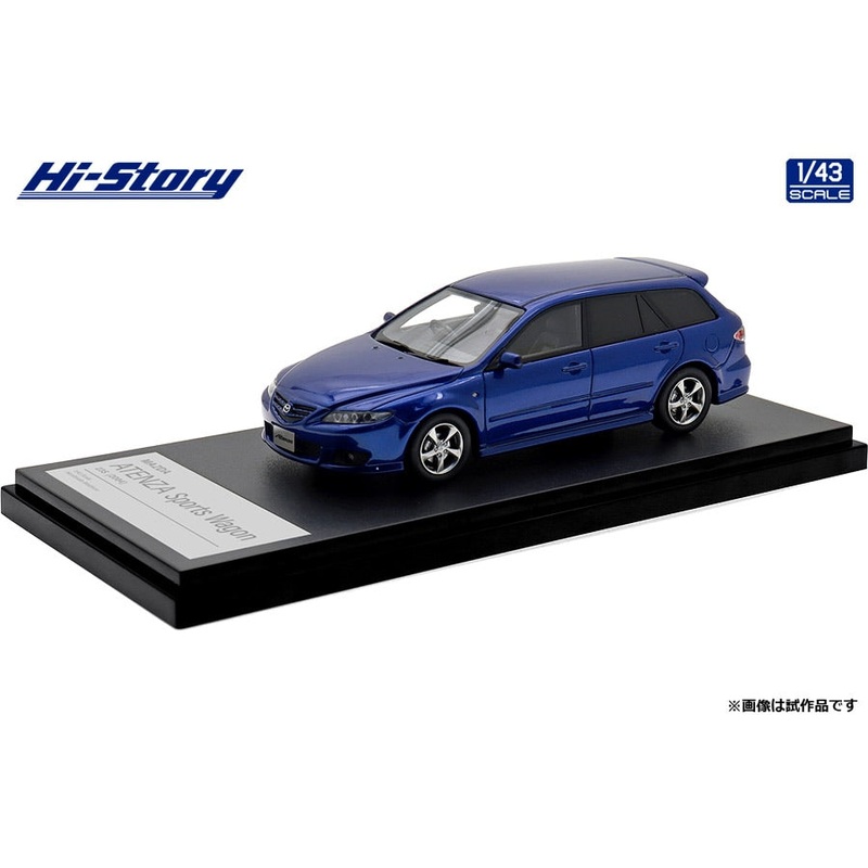[ Back-order ] Hi-Story HS490BL 1:43 MAZDA ATENZA Sports Wagon 23S 2004Blue Pacific Mica Resin model car