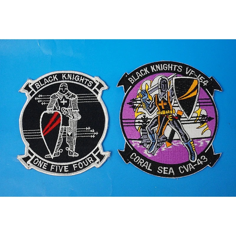 Patch USN F-14A Tomcat VF-154 Black Knights 2 Sets without hook and loop