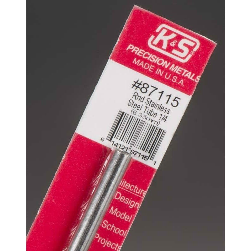 K&S Round Stainless Tube – 1/4 KSE87115