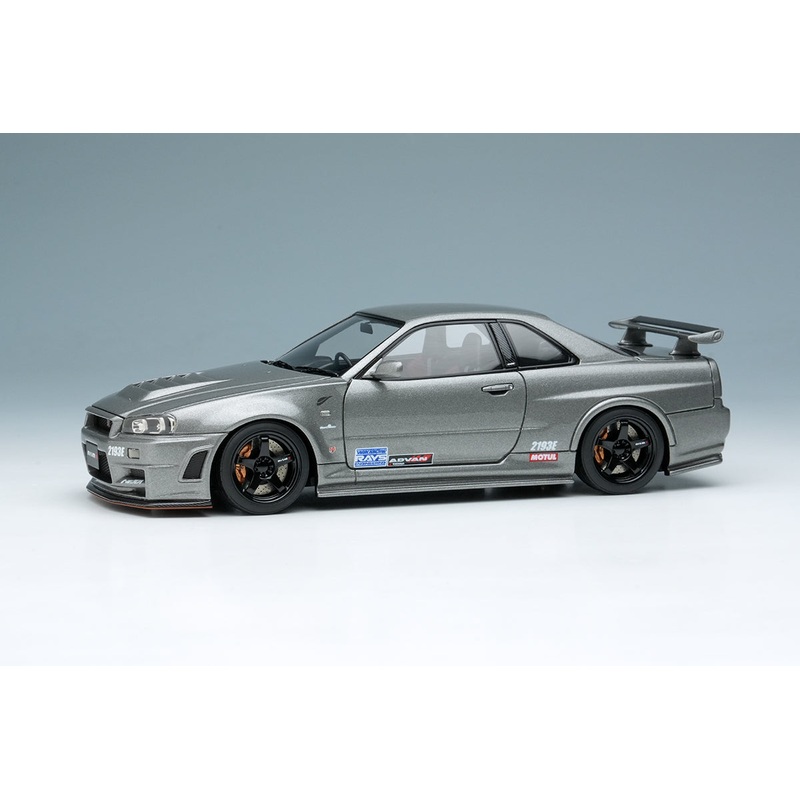 [ Back-order ] Make Up EIDOLON EM422A 1:43 NISSAN SKYLINE GT-R (NISMO BNR34 CRS Version) 2011 Gray