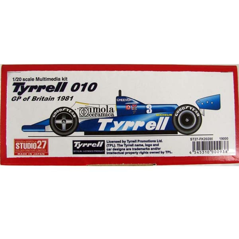 [ Back-order ] STUDIO27 FK20285 1:20 Tyrrell 010 British GP 1981 Multimedia Kit