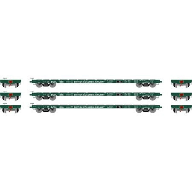 HO RTR 60′ Flat Car, BCOL (3)